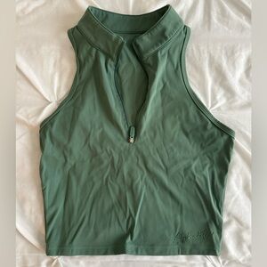 Alphalete: Pulse Zip Tank - Luxury Green